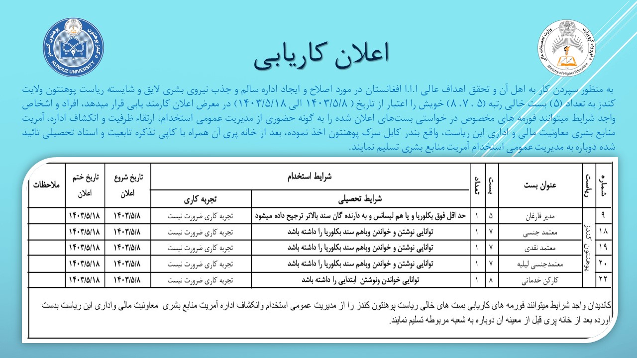 اعلان کاریابی 